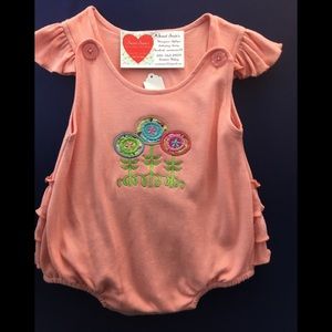 Girls peach flower bubble